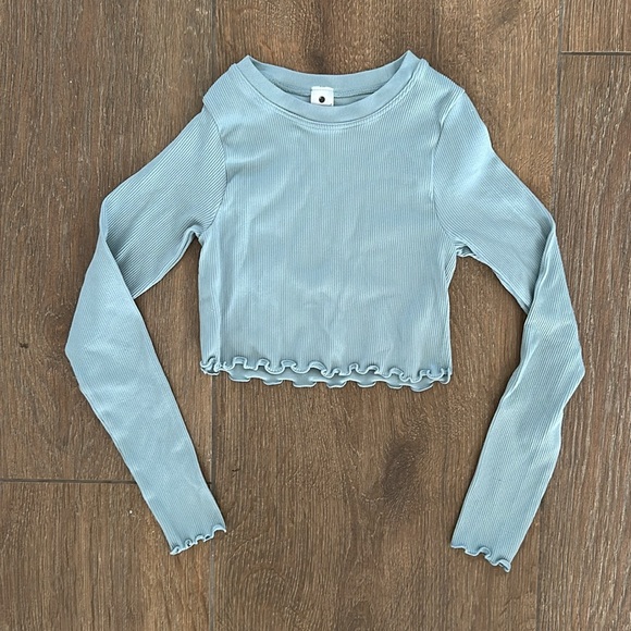 Light Blue Ribbed Two-Piece Set - Picture 2 of 8